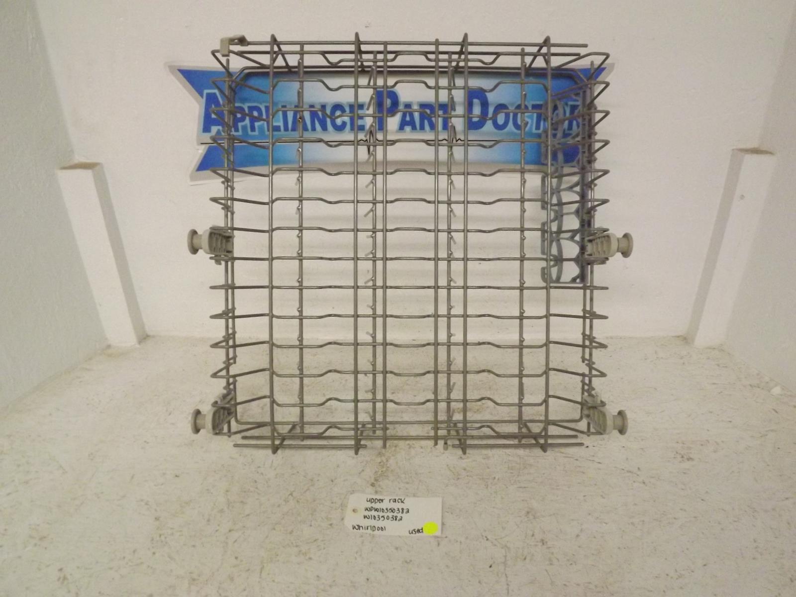Whirlpool Dishwasher WPW10350382 W10350382 Upper Rack Used Whirlpool Dishwasher WPW10350382 W10350382 Upper Rack Used